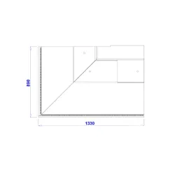 Кондитерская витрина - угол PARIS NZ90 REMOTE