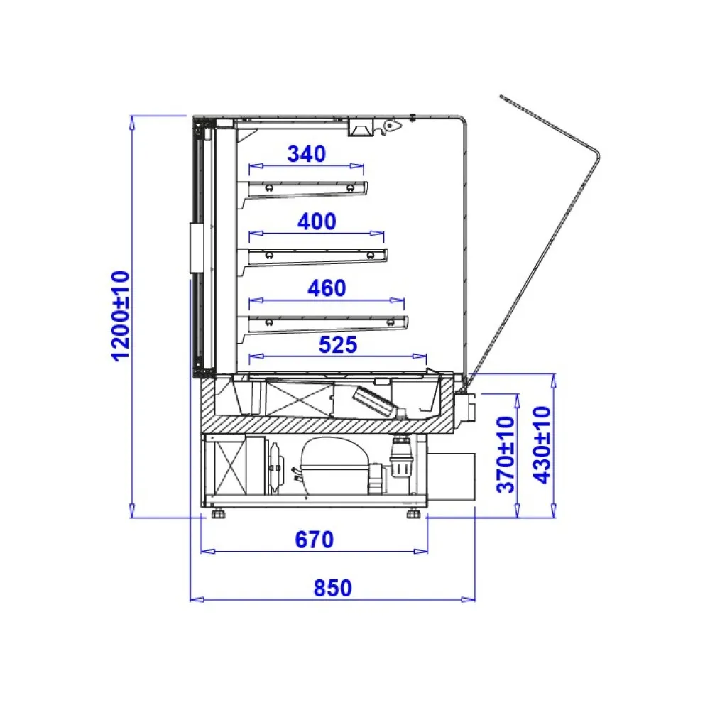 Витрина кондитерская PASTELLA SWEET 0.6W REMOTE