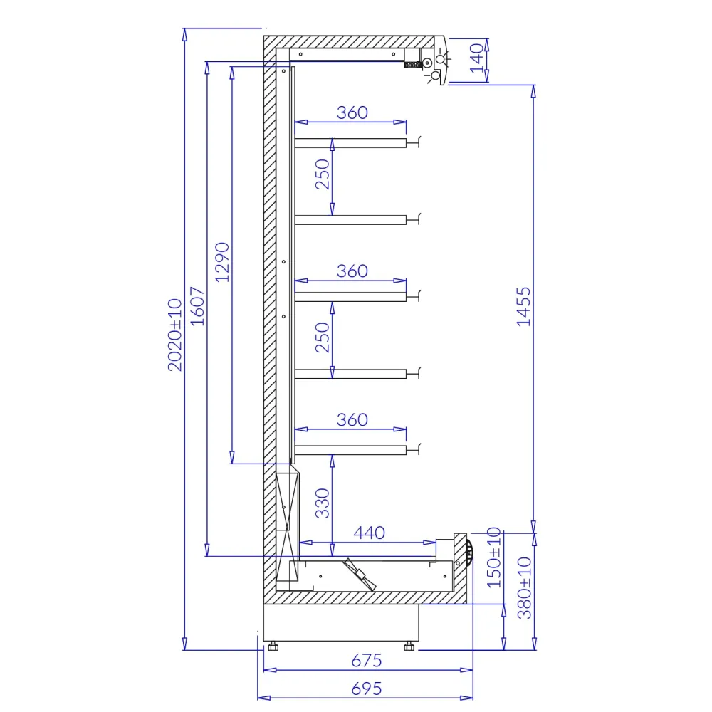 Витрина PAROS 1.3 REMOTE