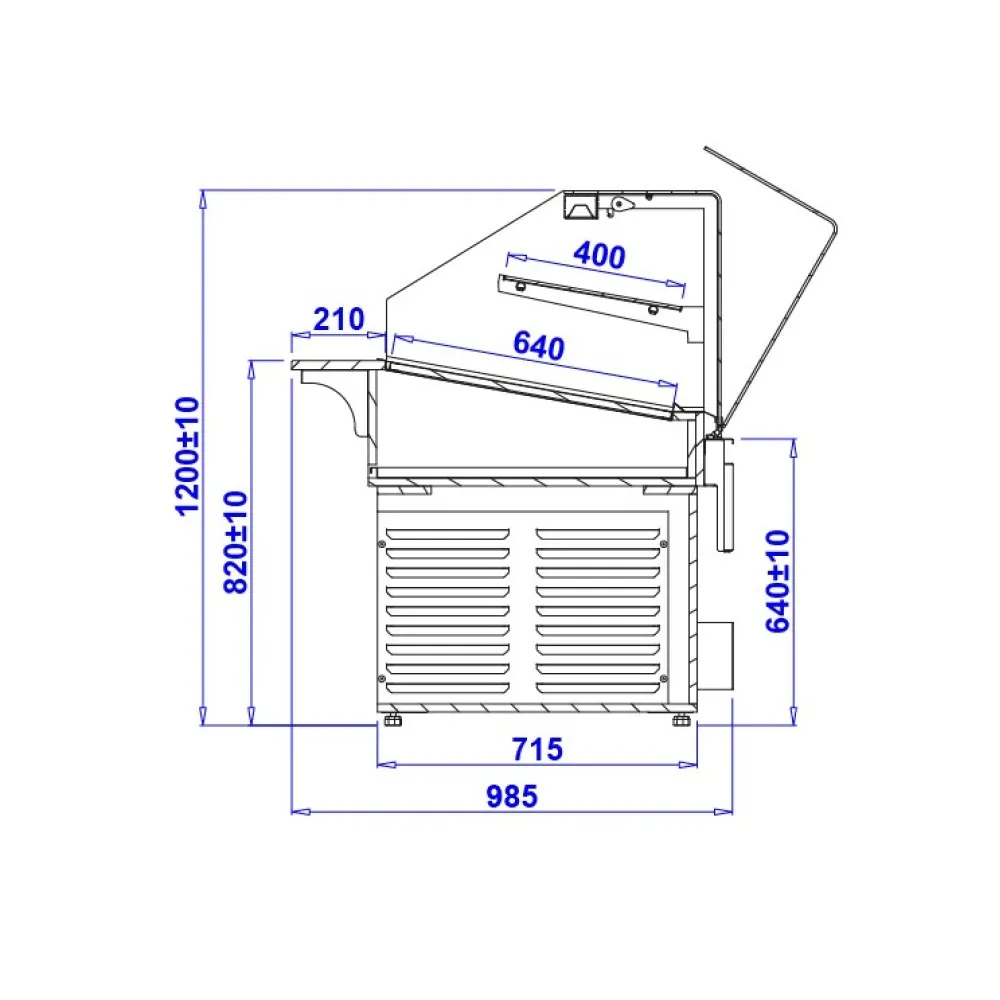 Нейтральная кондитерская витрина PASTELLA BAKE 1.3N