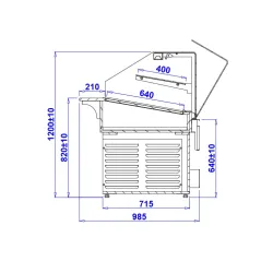 Нейтральная кондитерская витрина PASTELLA BAKE 0.9N
