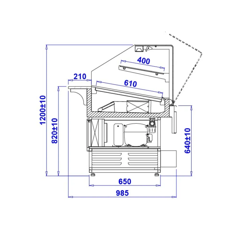 Кондитерская витрина PASTELLA W 1.3 REMOTE