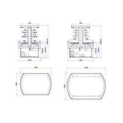 Витрина - островная FRESH ISLAND 1500 мм