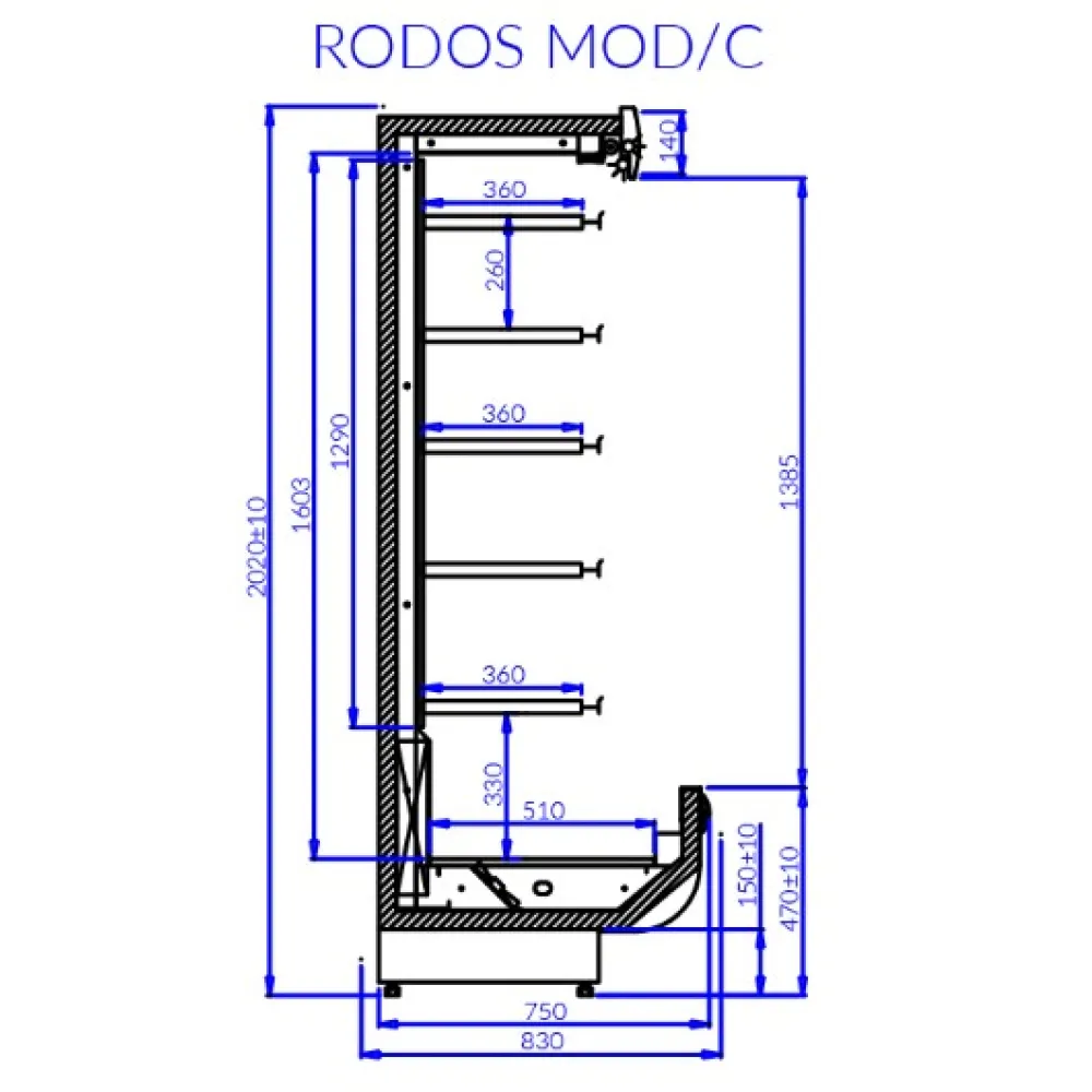 Витрина RODOS 2.5 REMOTE