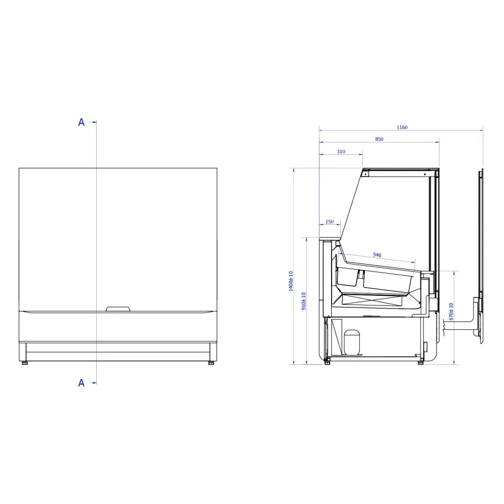 Витрина для мороженого INNOVA ICE 1400 мм