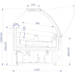 Витрина для мороженого ADRIA 1.25