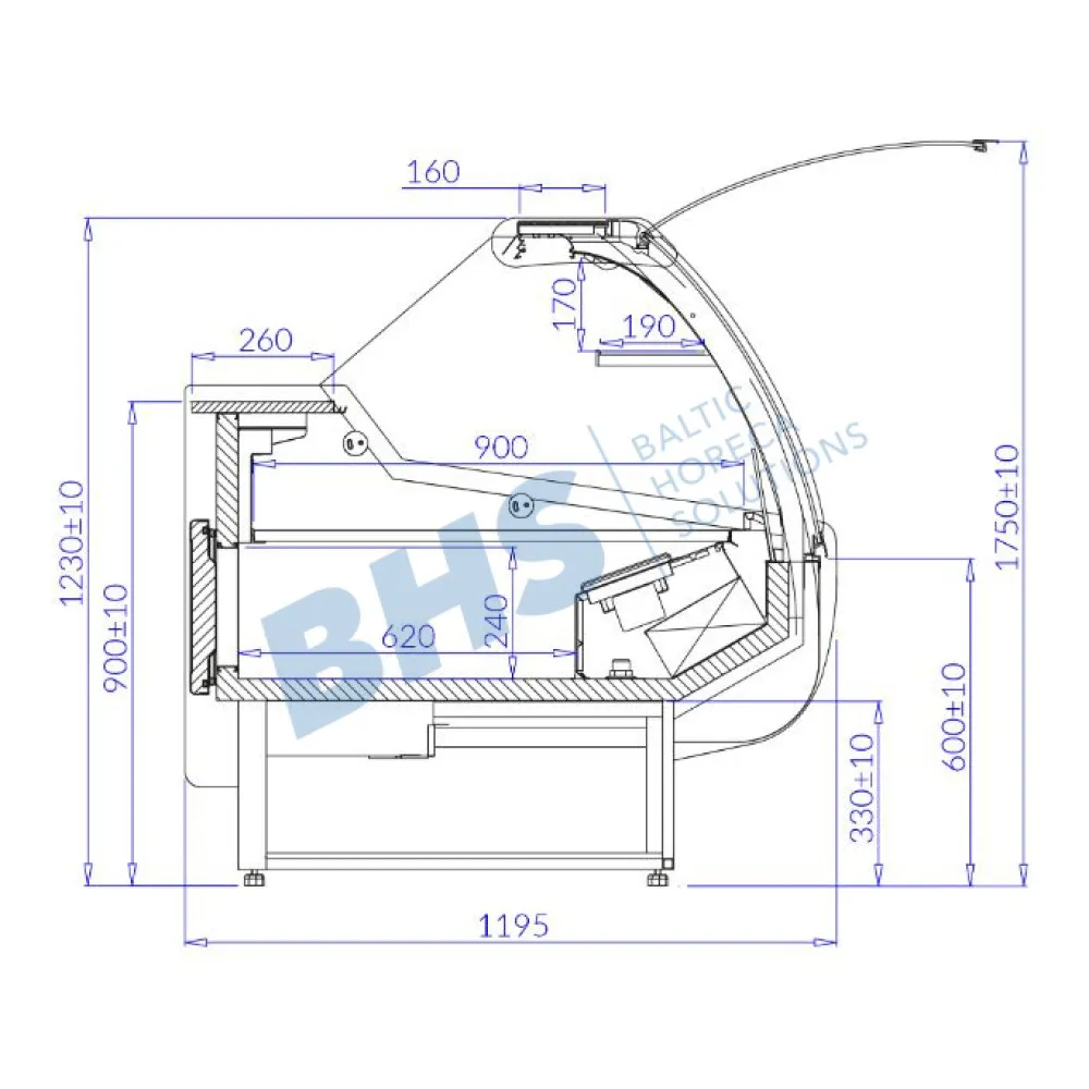 Холодная витрина SANTIAGO DEEP 1.1WG REMOTE