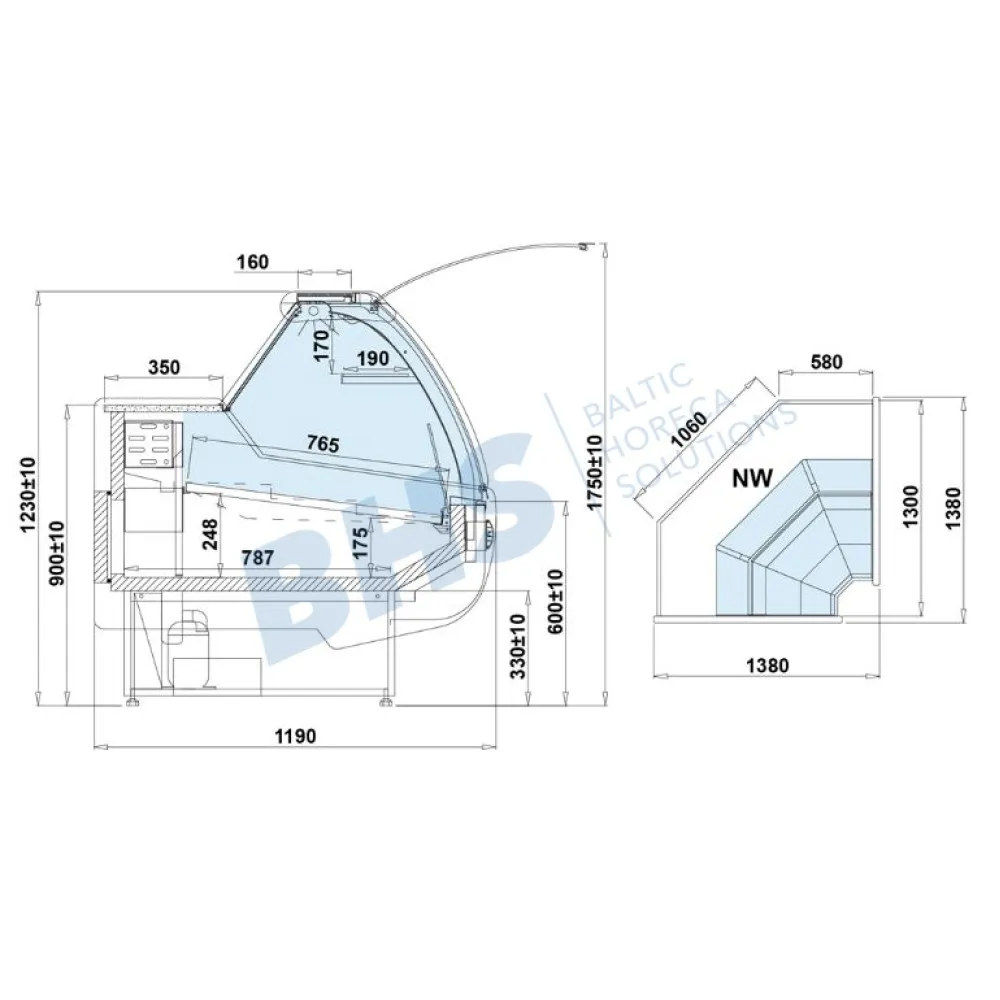 Холодная витрина SANTIAGO NWS