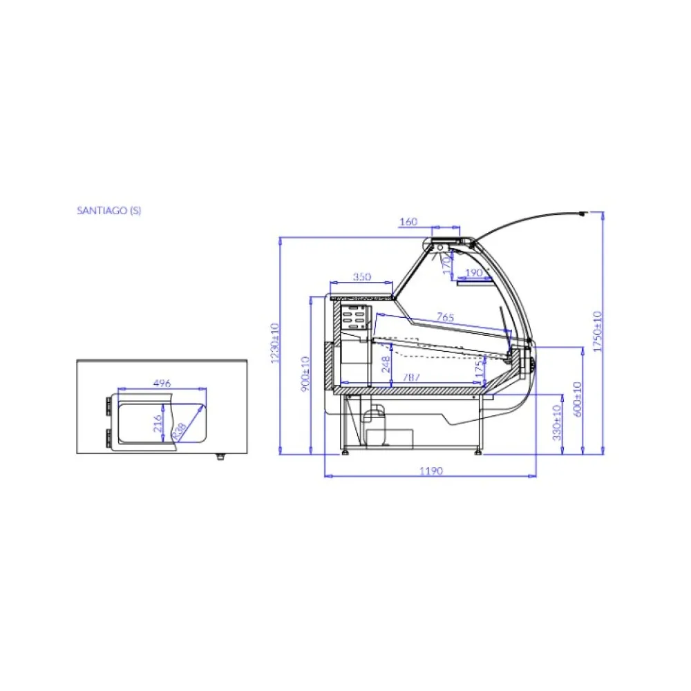 Холодная витрина SANTIAGO 1.4S REMOTE