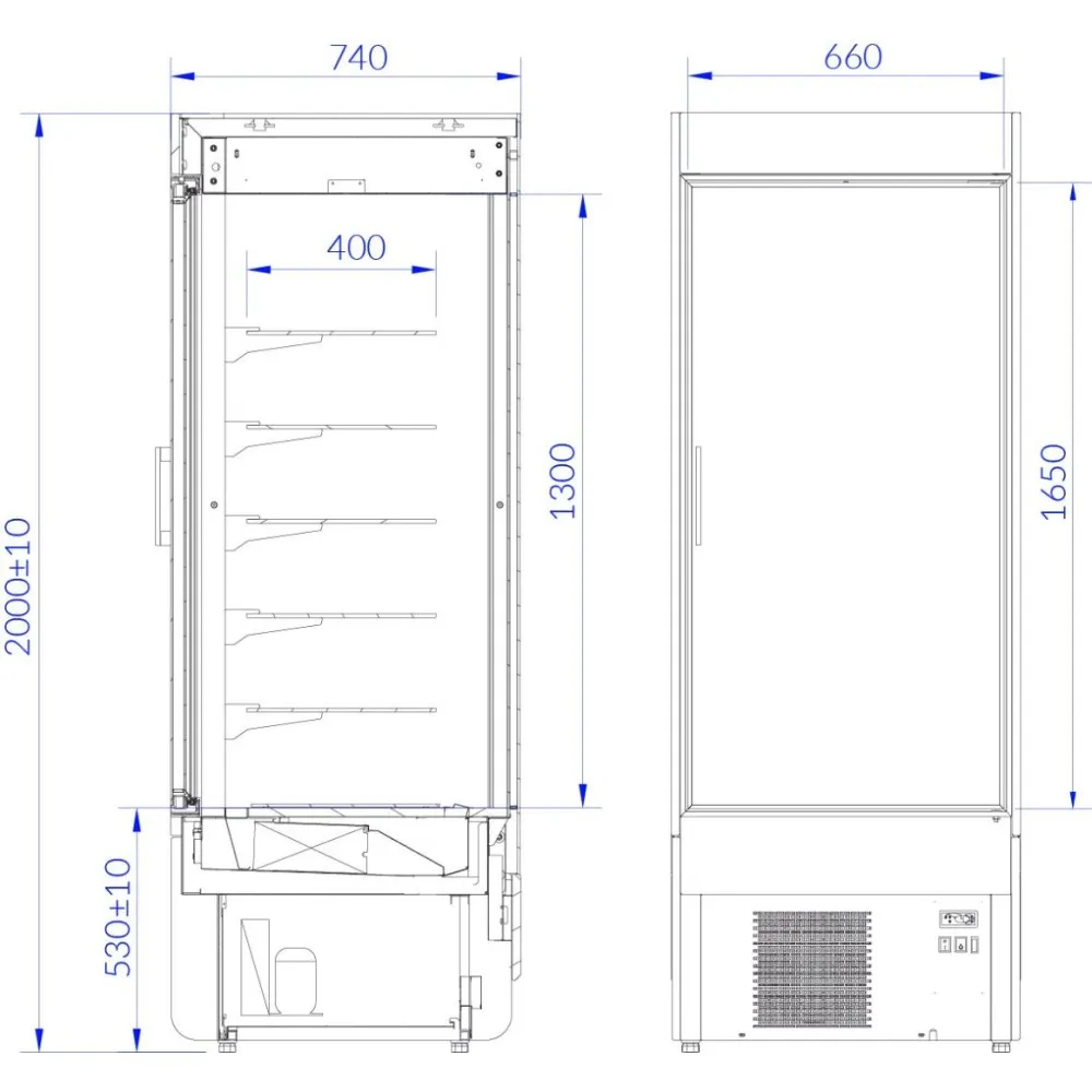 Теплая витрина INNOVA T74