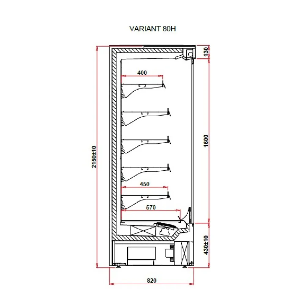 Витрина VARIANT 1.0 80H