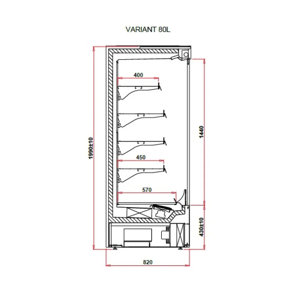 Витрина VARIANT 1.0 80L