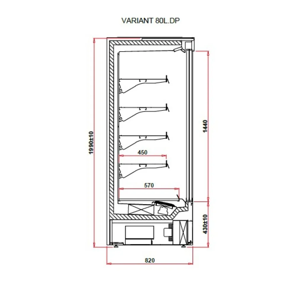 Витрина VARIANT 1.0 80L