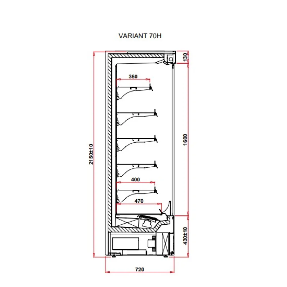 Витрина VARIANT 1.6 70H
