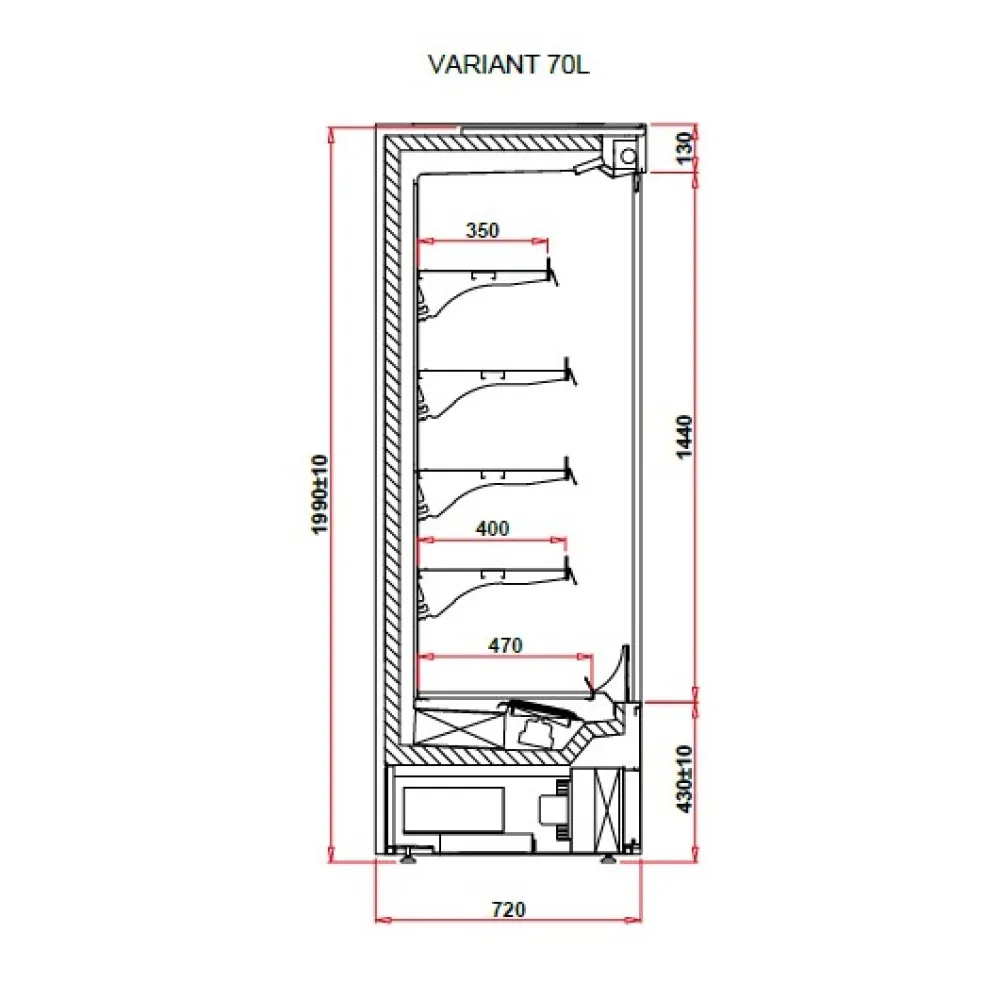 Витрина VARIANT 1.0 70L