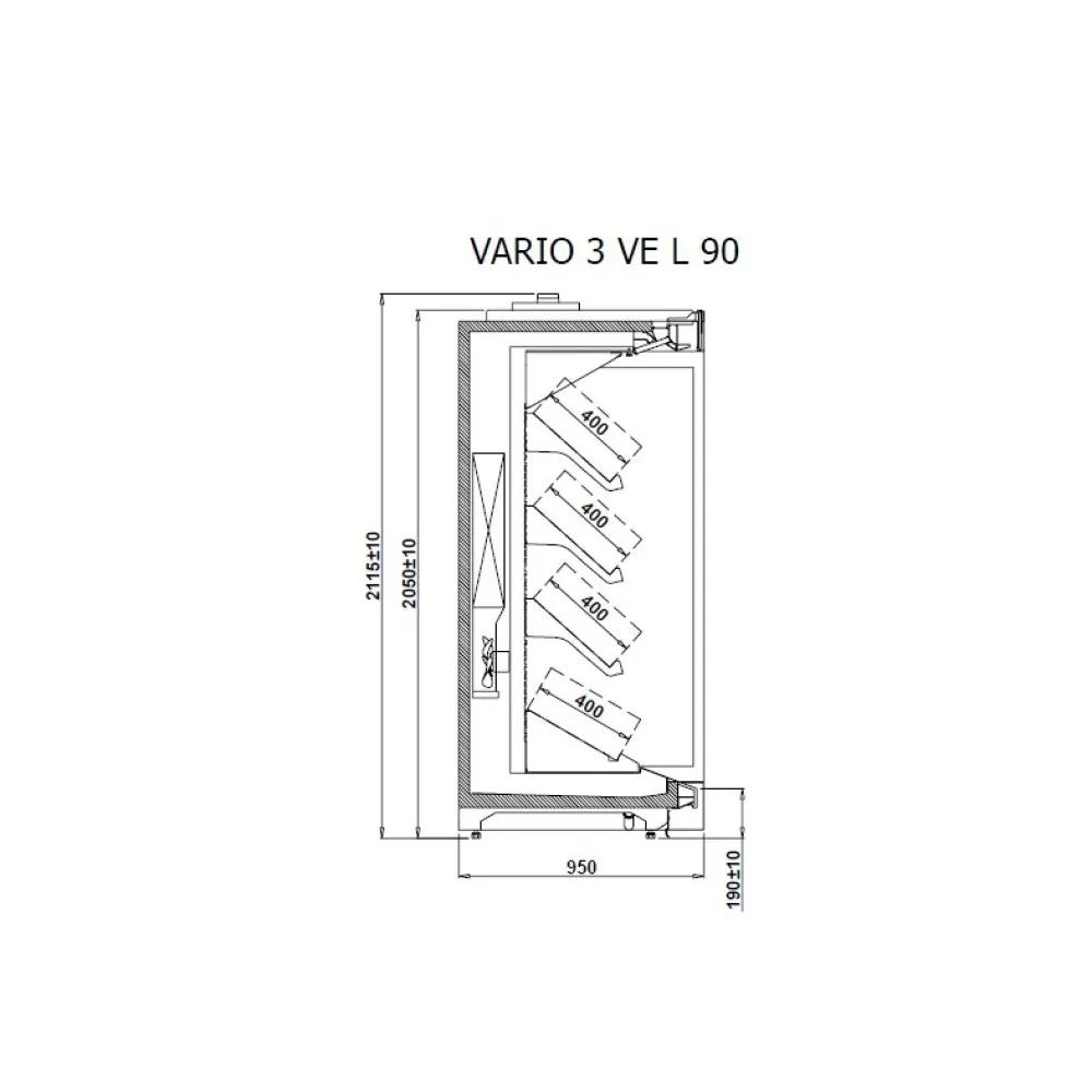 Витрина VARIO 3 VE 3.75 90L REMOTE