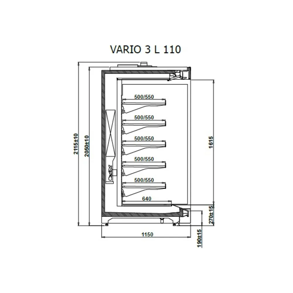 Витрина VARIO 3 2.50 110L REMOTE