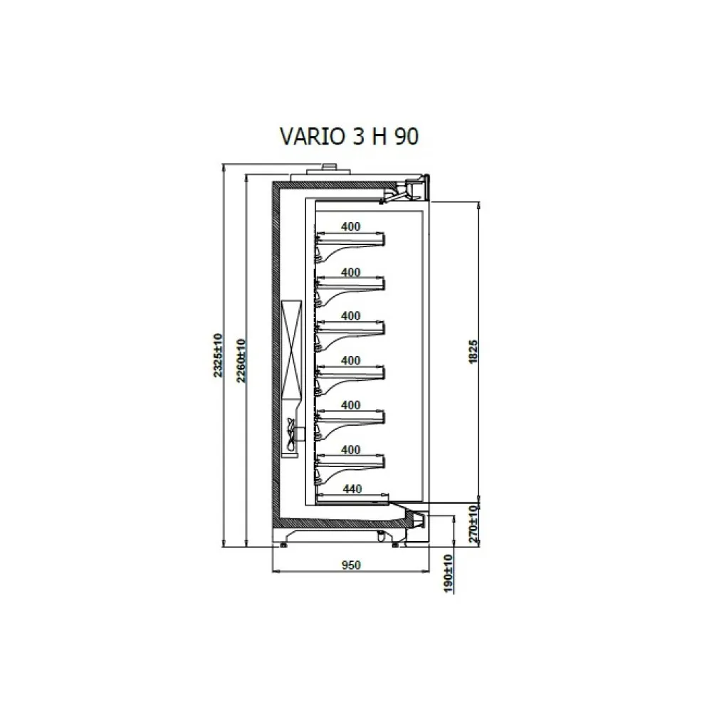 Витрина VARIO 3 3.13 90H REMOTE
