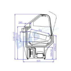 Витрина для мороженого WOJTEK 1050 мм