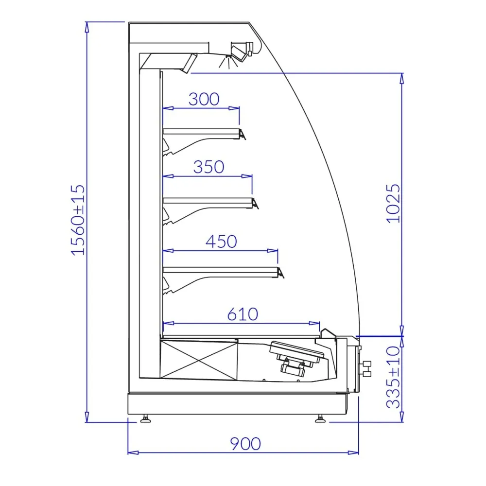 Витрина TOBAGO 2/2.50 REMOTE