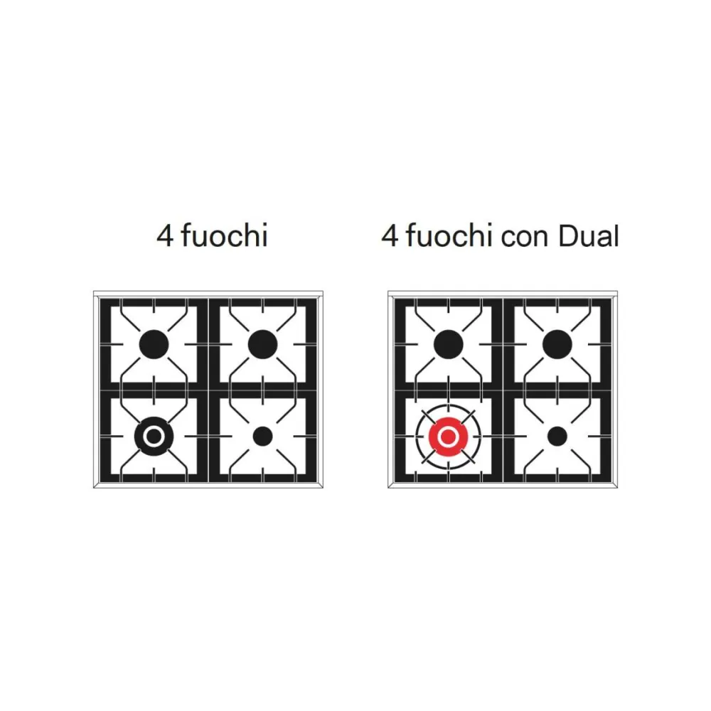 Плита с духовкой Professional Plus 70 см P07WE3 4 конфорки