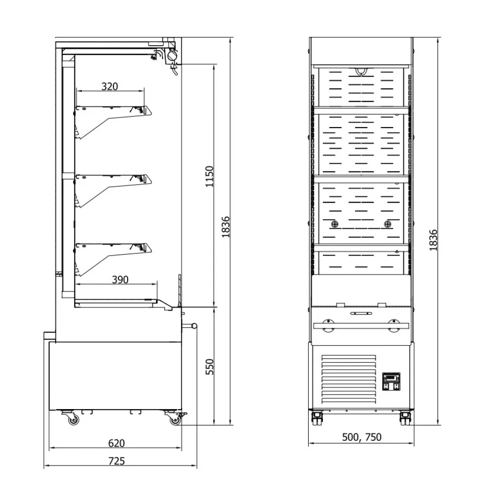 Импульсная витрина VERDE 50