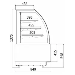 Нейтральная витрина Carmella NE 645мм