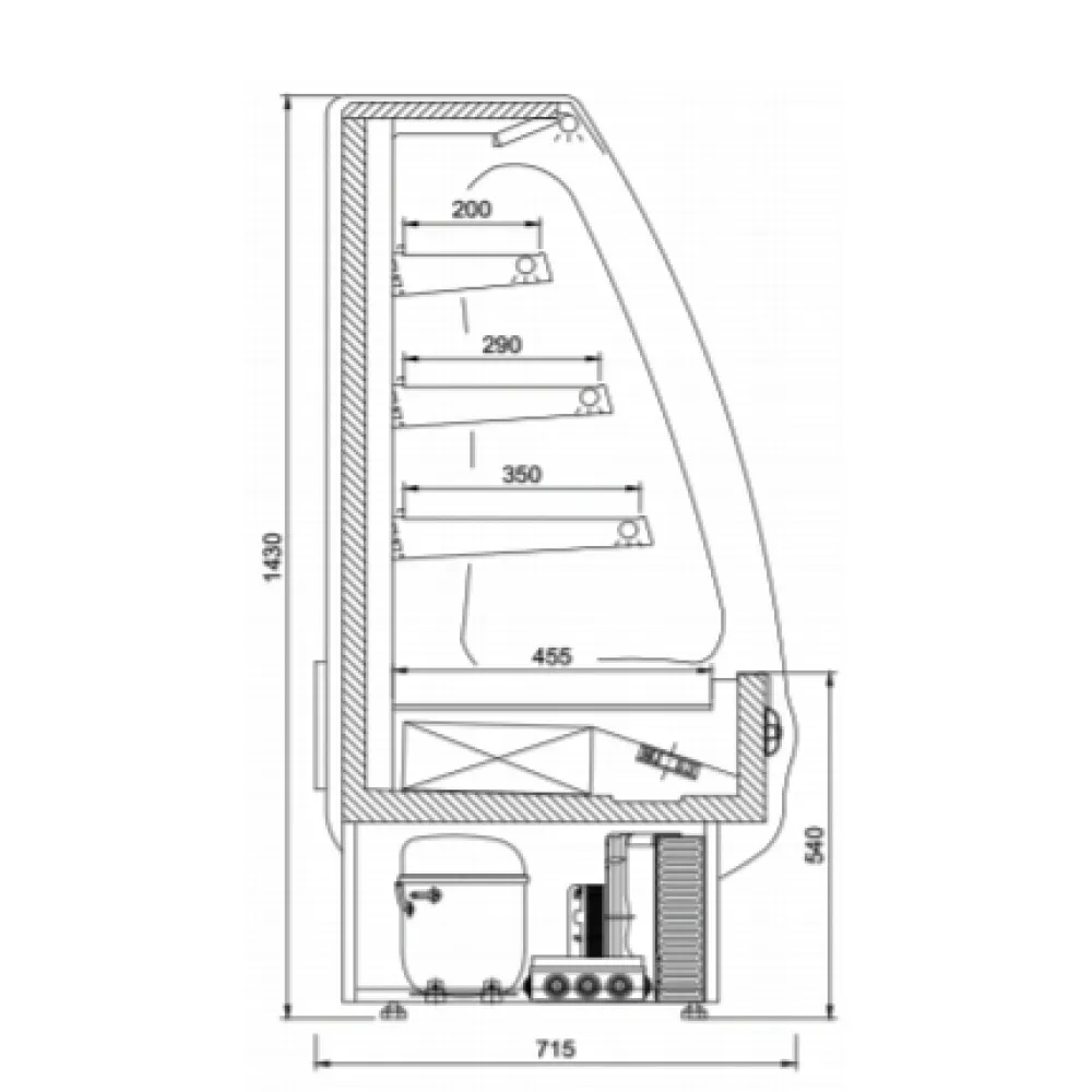 Витрина PICCOLI 900 mm