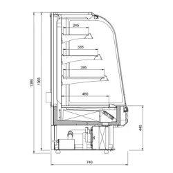 Горячая витрина TOSTI GR 600mm