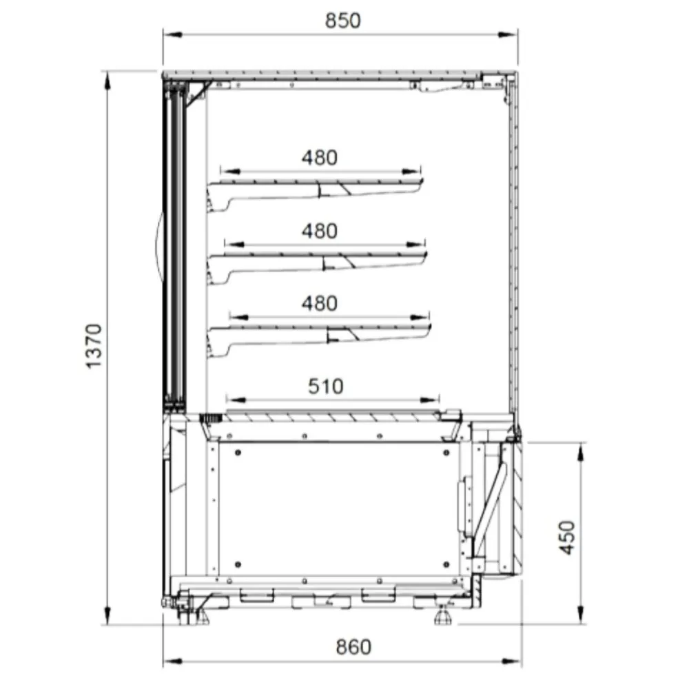 Кондитерская витрина RAFAELLO NE 950мм