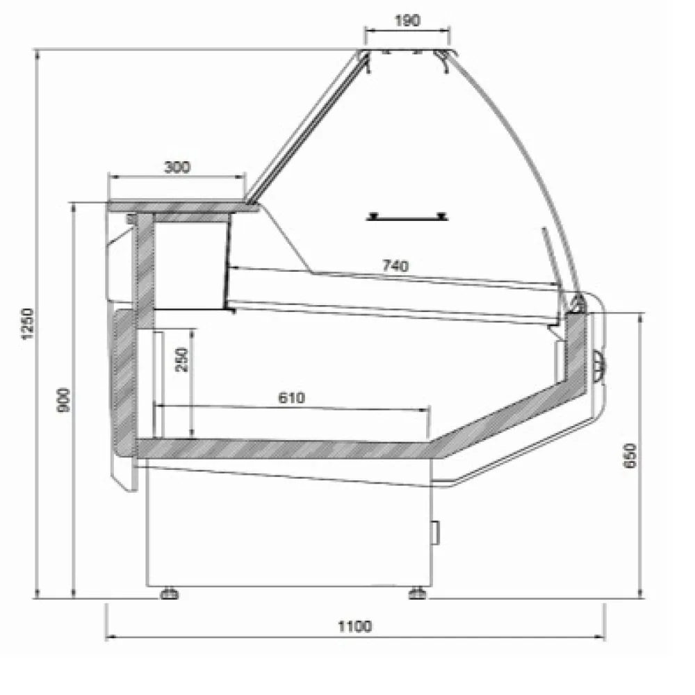 Витрина MODENA110 1330mm