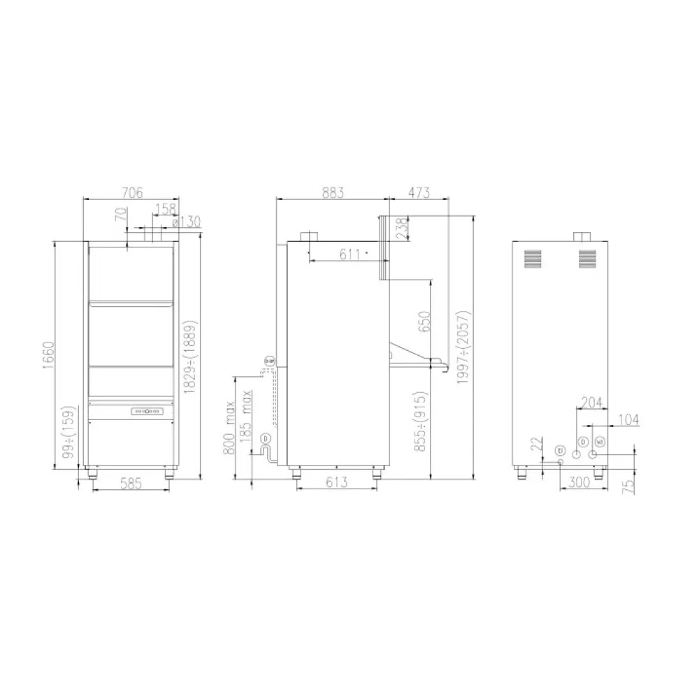Посудомоечная машина, 565х690мм, UK 55/65 EASY PRS