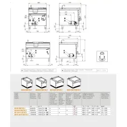 Электрическая сковорода для жарки с мануальным наклоном  80l  BR80-98ETXF/I