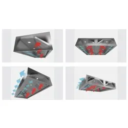 Островной вытяжной зонт с воздушной завесой и подводом воздуха HFCD 2600