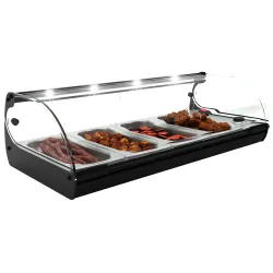 Горячая витрина для гастроёмкостей Cristal 4 | 4x GN 1/3