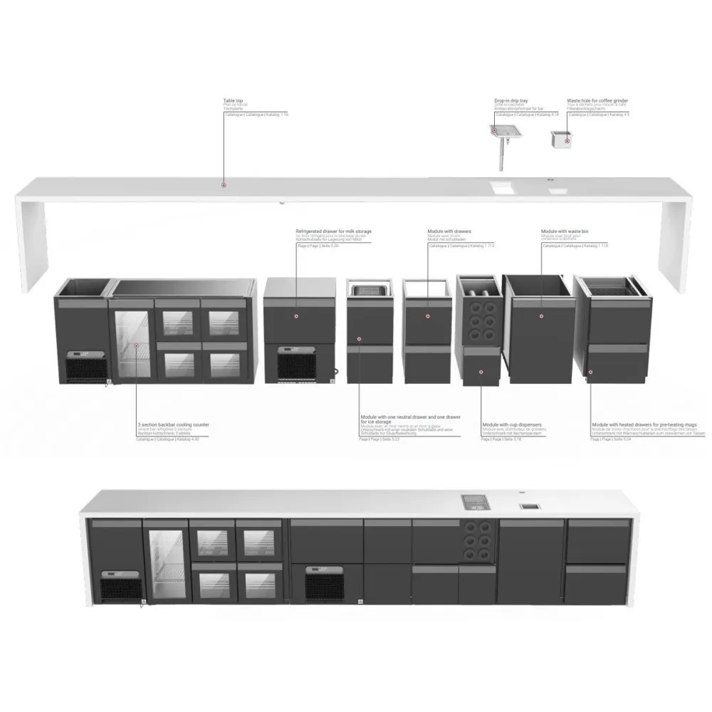 Модуль с диспенсерами для стаканчиков с дверью 500 mm