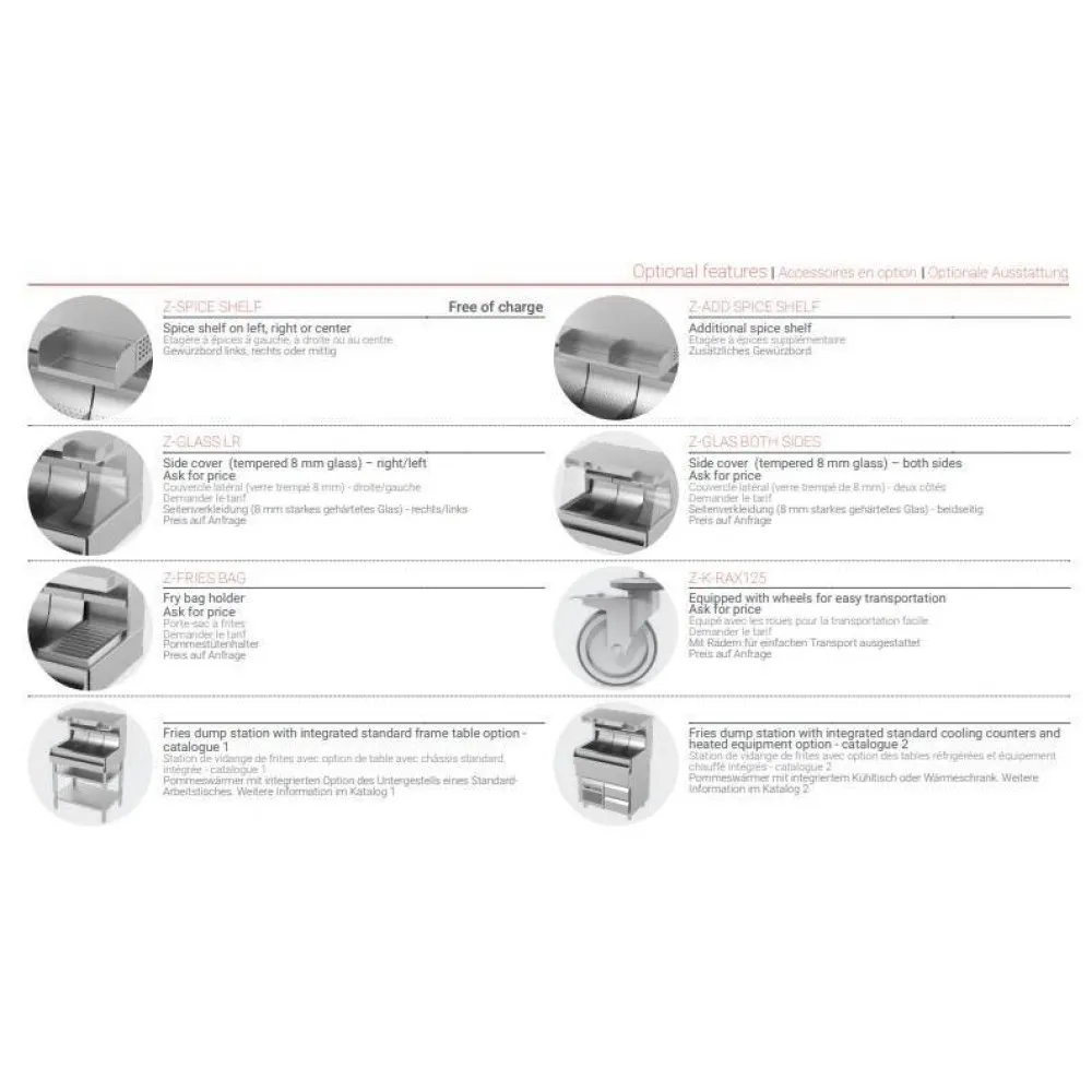 Станция для раздачи картофеля фри 650 мм
