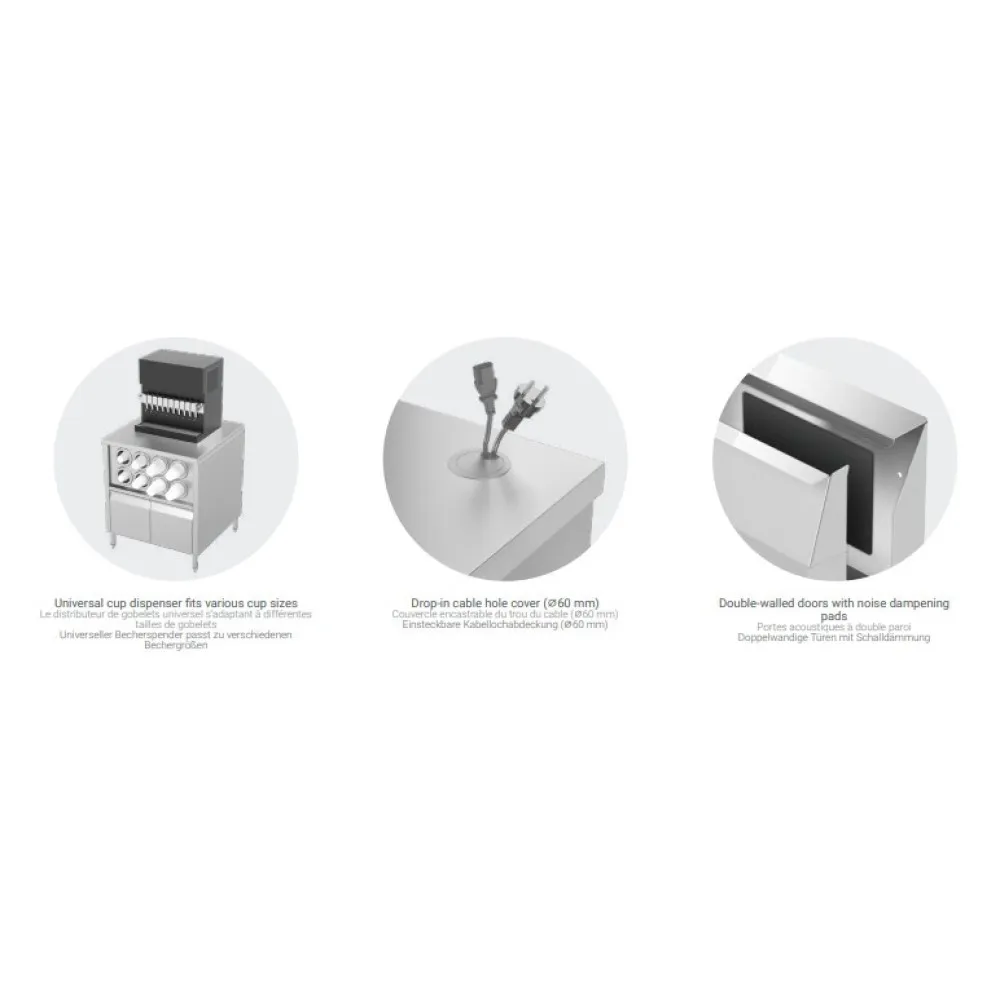 Стол для напитков с закрывающимися дверцами