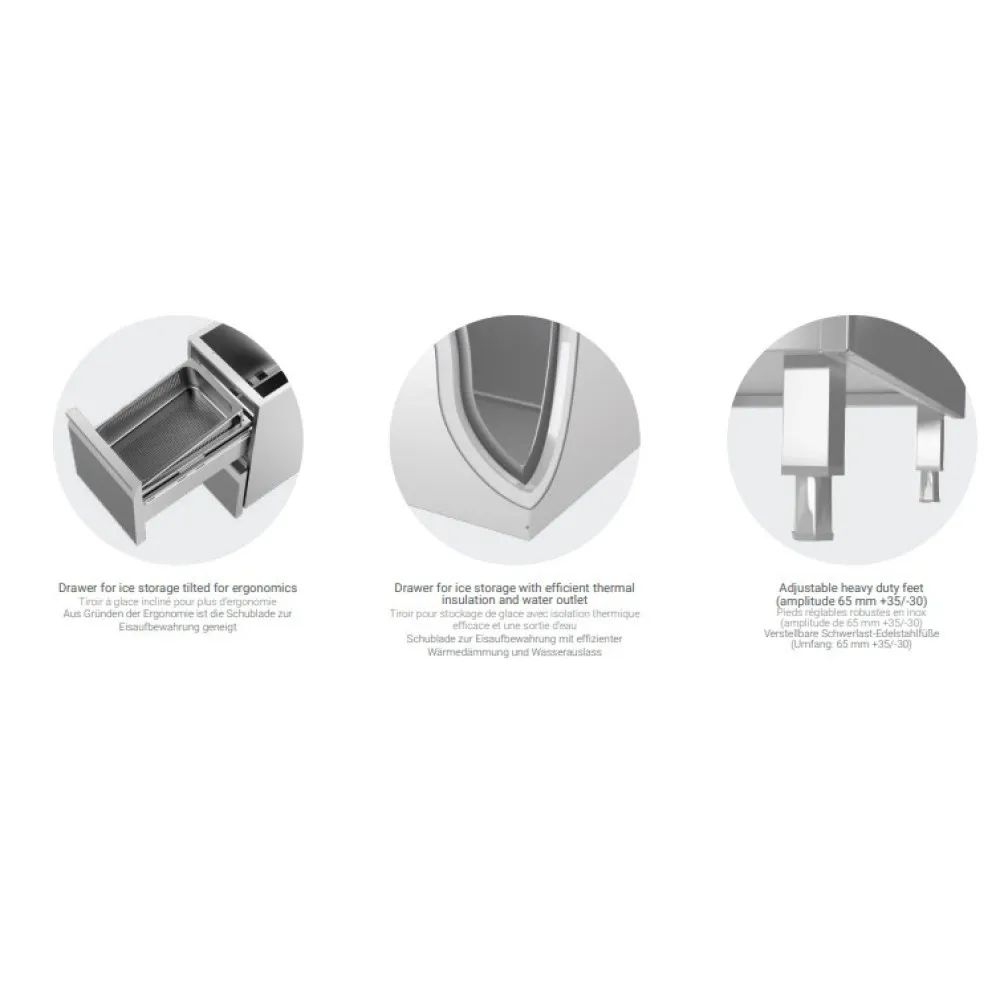 Модуль с одним нейтральным ящиком и одним ящиком для хранения льда