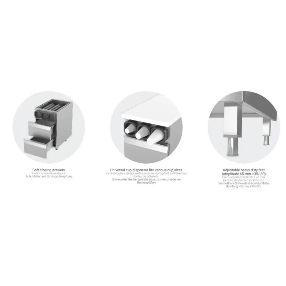 Модуль с диспенсерами для стаканчиков с дверью 500 mm