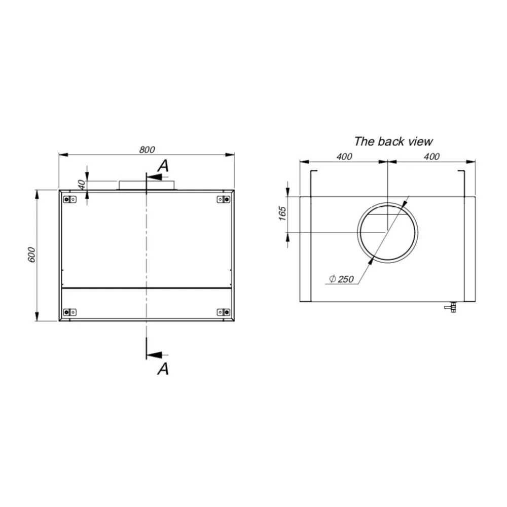 Проект - кухонная вытяжка 800