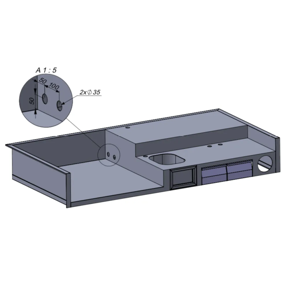 Проект - рабочая поверхность с раковиной