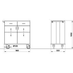 СТАНЦИЯ ОБСЛУЖИВАНИЯ ДЛЯ ОФИЦИАНТОВ ALKOR2CH B/R