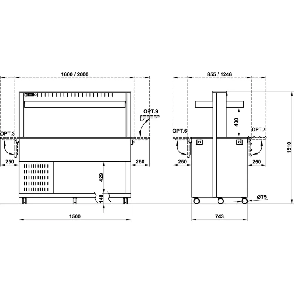 ХОЛОДИЛЬНЫЙ БУФЕТ ATHENA 4 R