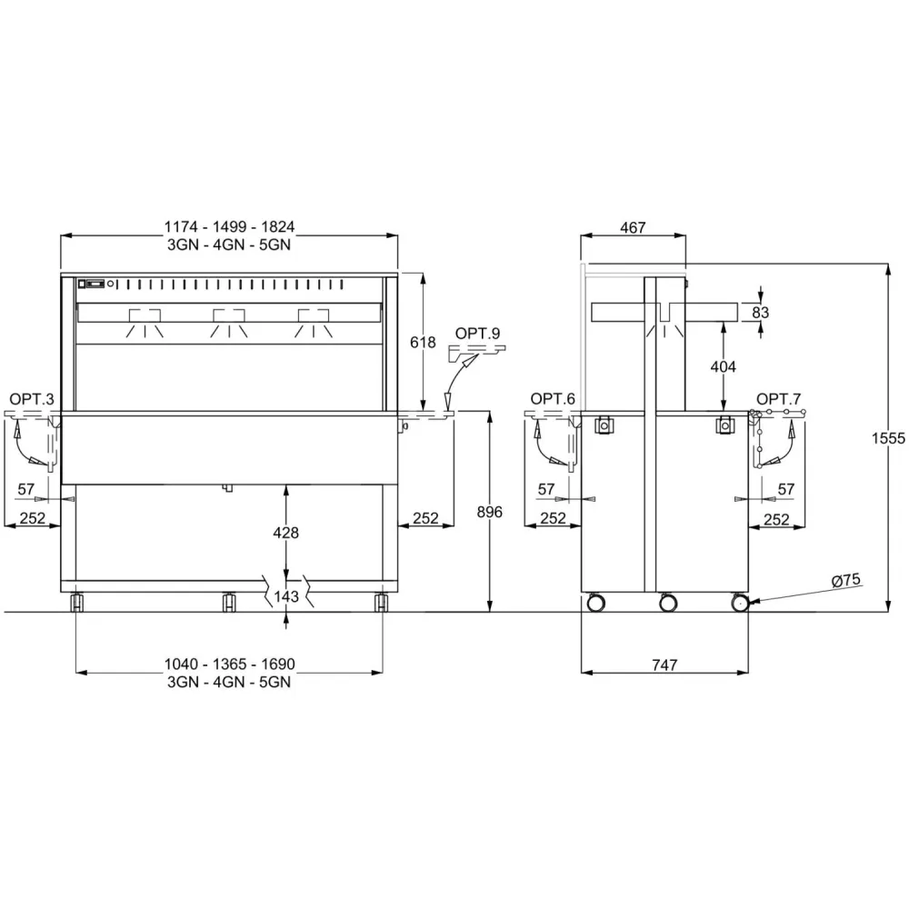 ГОРЯЧАЯ ПОВЕРХНОСТЬ ИЗ ЗАКАЛЕННОГО СТЕКЛА С НАГРЕВОМ ГАЛОГЕННОЙ ЛАМПОЙ ATHENA 5 PC/HALO W