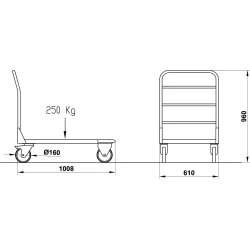 ТЕЛЕЖКА ПЛАТФОРМЕННАЯ BACCO 100