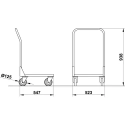 ТЕЛЕЖКА ПЛАТФОРМЕННАЯ BACCO 50x50