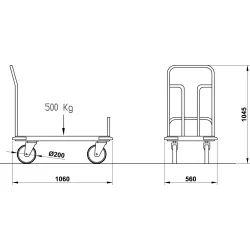 ТЕЛЕЖКА ПЛАТФОРМЕННАЯ BACCO RINF