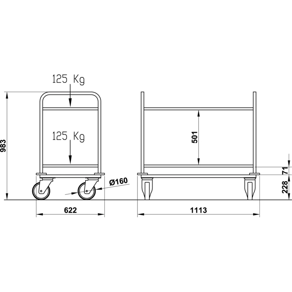 СЕРВИРОВОЧНАЯ ТЕЛЕЖКА DRAGONE RINF