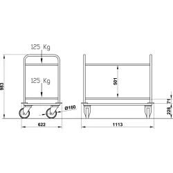 СЕРВИРОВОЧНАЯ ТЕЛЕЖКА DRAGONE RINF